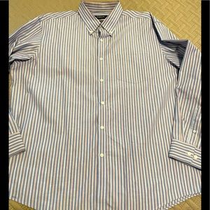 George Mens Striped Dress Shirt- XL